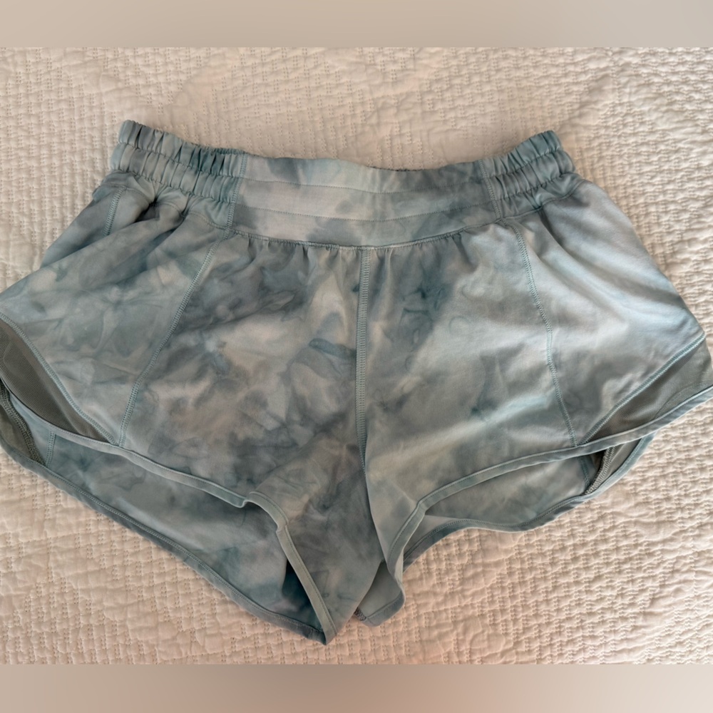 lululemon athletica Blue Tie-Dye Athletic Shorts